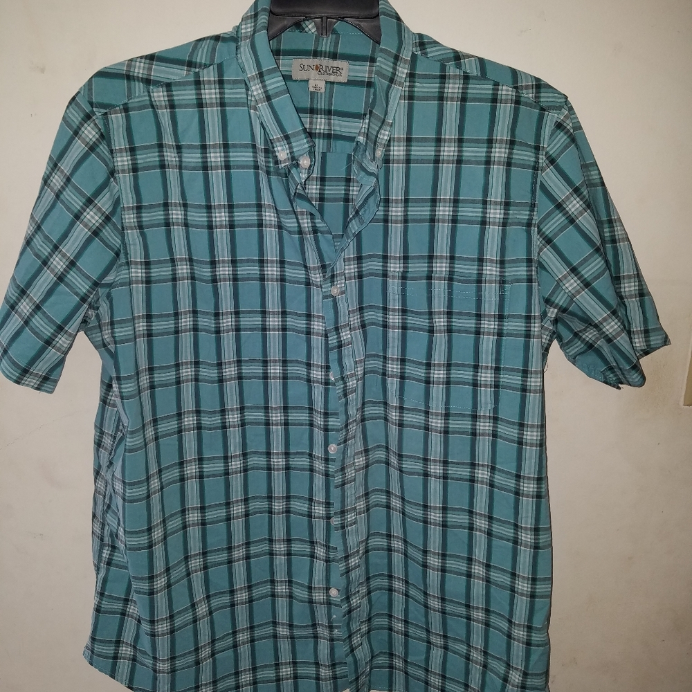 Men's XL Sun River Clothing Co Plaid Button Down